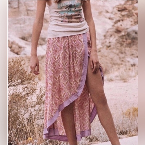 SPELL Jewel Wrap Skirt Pink  Size Small - Picture 3 of 8